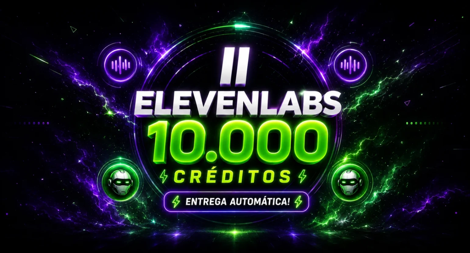 ✅ CONTA ELEVENLABS FREE 10.000 CRÉDITOS